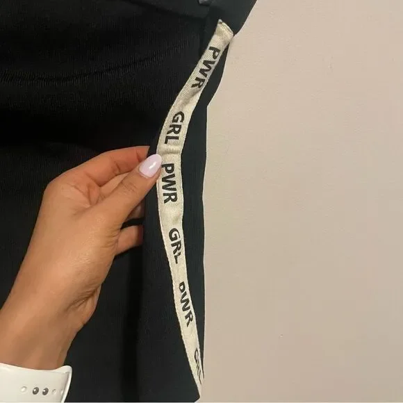 Marled x Olivia Culpo Printed Tape Tube Top in Black- Size XS - Picture 5 of 8